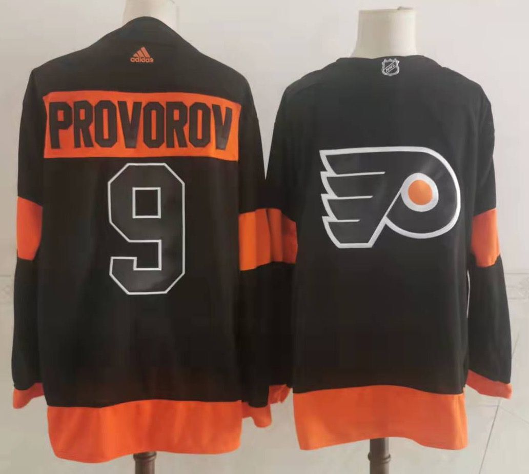 Men's Philadelphia Flyers Ivan Provorov #9 Black Jersey
